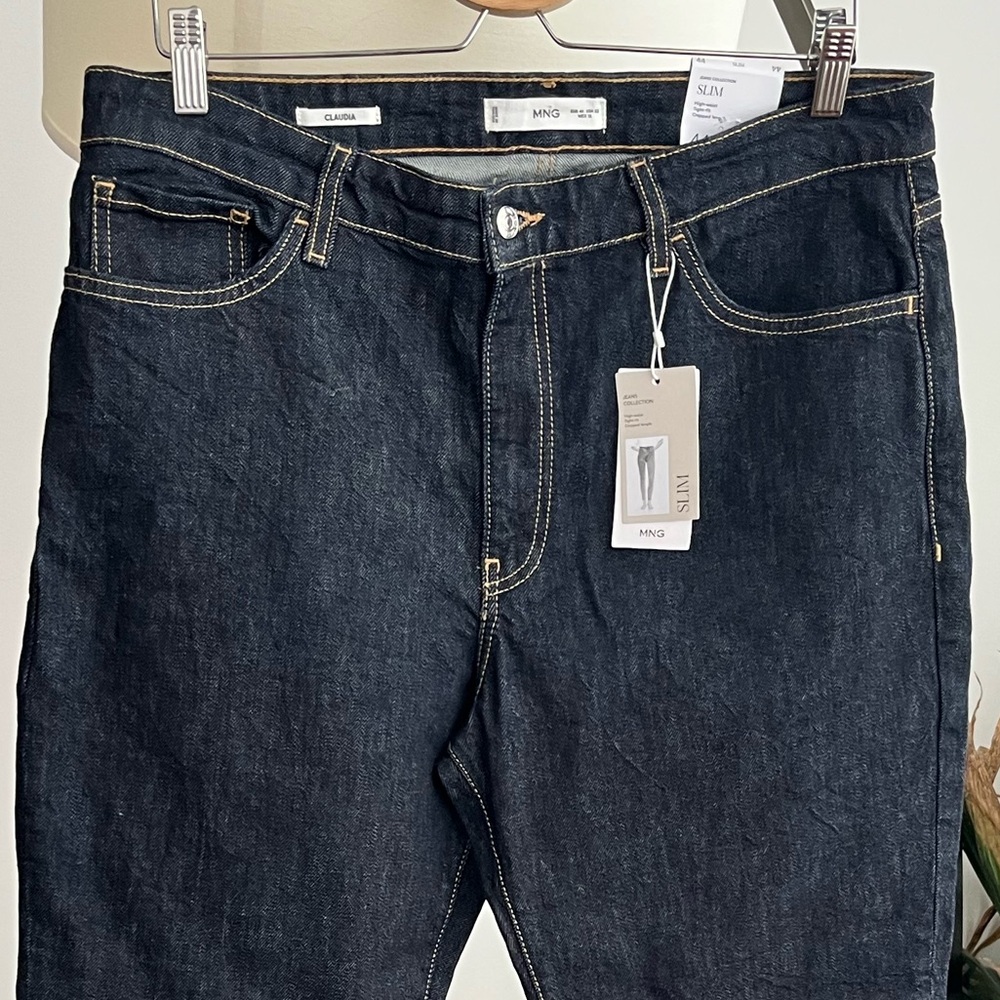 NWT Mango Claudia Slim-Fit Cropped Jeans - Picture 5 of 9